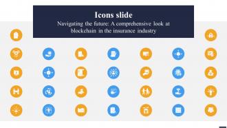 Icons Slide Navigating The Future A Comprehensive Look At Blockchain In The Insurance BCT SS V