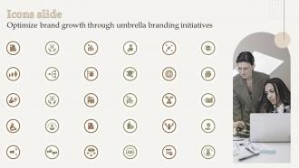 Icons Slide Optimize Brand Growth Through Umbrella Branding Initiatives