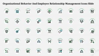 Icons slide organizational behavior and employee relationship management