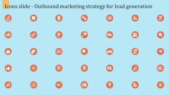 Icons Slide Outbound Marketing Strategy For Lead Generation