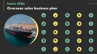 Icons Slide Overseas Sales Business Plan BP SS