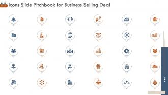 Icons slide pitchbook for business selling deal ppt slides