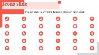 Icons Slide Pop Up Archive Investor Funding Elevator Pitch Deck