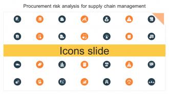 Icons Slide Procurement Risk Analysis For Supply Chain Management