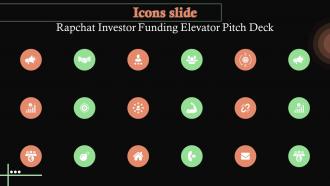 Icons Slide Rapchat Investor Funding Elevator Pitch Deck