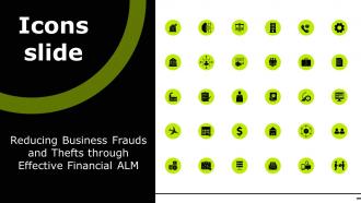 Icons Slide Reducing Business Frauds And Thefts Through Effective Financial Alm