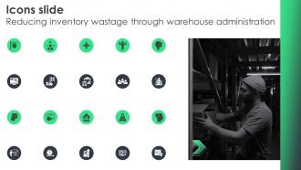 Icons Slide Reducing Inventory Wastage Through Warehouse Administration