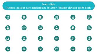Icons Slide Remote Patient Care Marketplace Investor Funding Elevator Pitch Deck