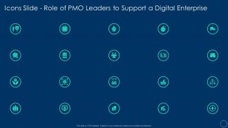 Icons slide role of pmo leaders to support a digital enterprise