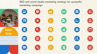 Icons Slide SEO And Social Media Marketing Strategy For Successful Marketing Campaign