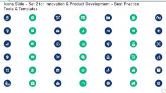 Icons Slide Set 2 For Innovation And Product Development Best Practice Tools And Templates