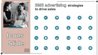 Icons Slide SMS Advertising Strategies To Drive Sales MKT SS V