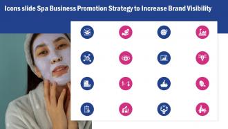 Icons Slide Spa Business Promotion Strategy To Increase Brand Visibility Strategy SS V