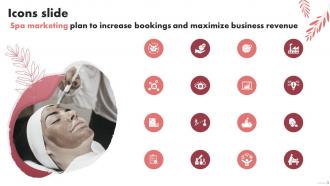 Icons Slide Spa Marketing Plan To Increase Bookings And Maximize Business Revenue