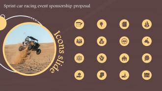 Icons Slide Sprint Car Racing Event Sponsorship Proposal Ppt Graphics