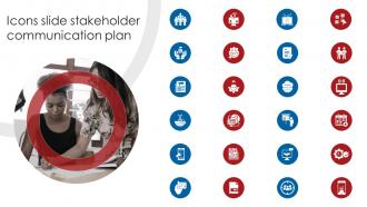Icons Slide Stakeholder Communication Plan Ppt Information Topics Formats