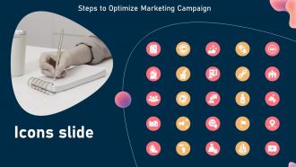 Icons Slide Steps To Optimize Marketing Campaign Mkt Ss