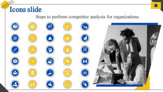 Icons Slide Steps To Perform Competitor Analysis For Organizations MKT SS V
