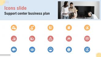 Icons Slide Support Center Business Plan BP SS