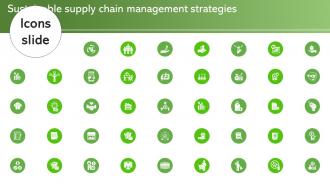 Icons Slide Sustainable Supply Chain Management Strategies MKT SS V