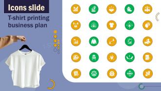Icons Slide T Shirt Printing Business Plan BP SS