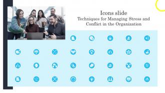Icons slide techniques for managing stress and conflict in the organization