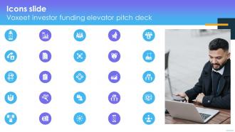 Icons Slide Voxeet Investor Funding Elevator Pitch Deck