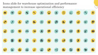 Icons Slide Warehouse Optimization Performance Management Increase Operational Efficiency