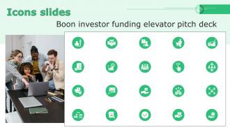 Icons Slides Boon Investor Funding Elevator Pitch Deck