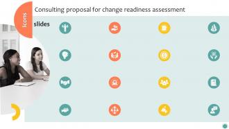 Icons Slides Consulting Proposal For Change Readiness Assessment Ppt Diagram Images