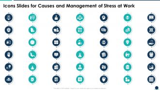 Icons Slides For Causes And Management Of Stress At Work Ppt Topics