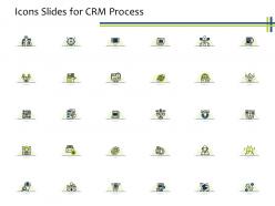Icons Slides For CRM Process Ppt Powerpoint Presentation Pictures Visuals
