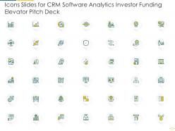 Icons slides for crm software analytics investor funding elevator pitch deck ppt guidelines