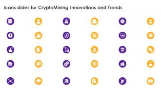 Icons Slides For Cryptomining Innovations And Trends