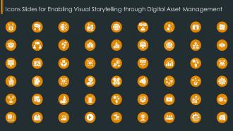 Icons slides for enabling visual storytelling through digital asset management