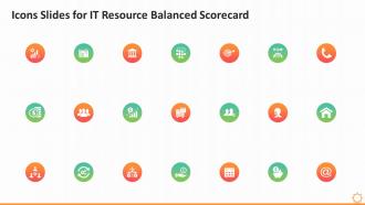 Icons slides for it resource balanced scorecard