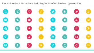 Icons Slides For Sales Outreach Strategies For Effective Lead Generation