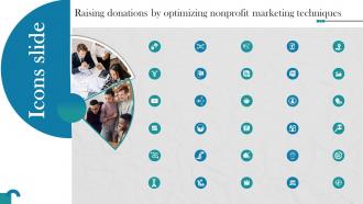 Icons Slides Raising Donations By Optimizing Nonprofit Marketing Techniques MKT SS V