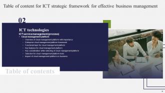 ICT Strategic Framework For Effective Business Management Powerpoint Presentation Slides Strategy CD V Template Pre-designed
