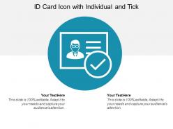 Id card icon with individual and tick