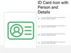 Id card icon with person and details