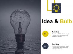 Idea and bulb self improvement ppt slides design inspiration