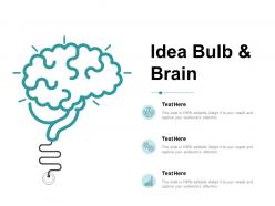 Idea bulb and brain ppt powerpoint presentation inspiration portfolio