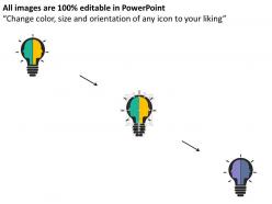 Idea bulb for business and sales flat powerpoint design