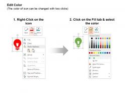 Idea bulb identity card process control ppt icons graphics