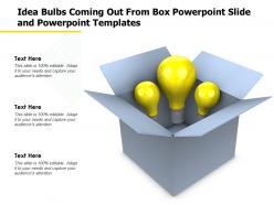 Idea bulbs coming out from box powerpoint slide and powerpoint templates