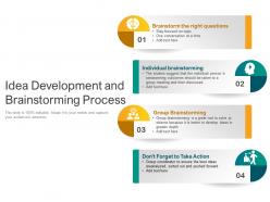 Idea development and brainstorming process