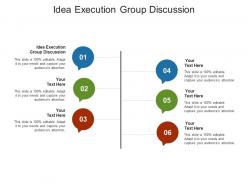 Idea execution group discussion ppt powerpoint presentation infographics tips cpb