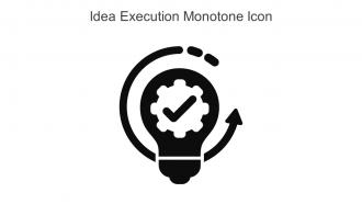 Idea Execution Monotone Icon in powerpoint pptx png and editable eps format