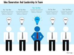Idea Generation And Leadership In Team Flat Powerpoint Design